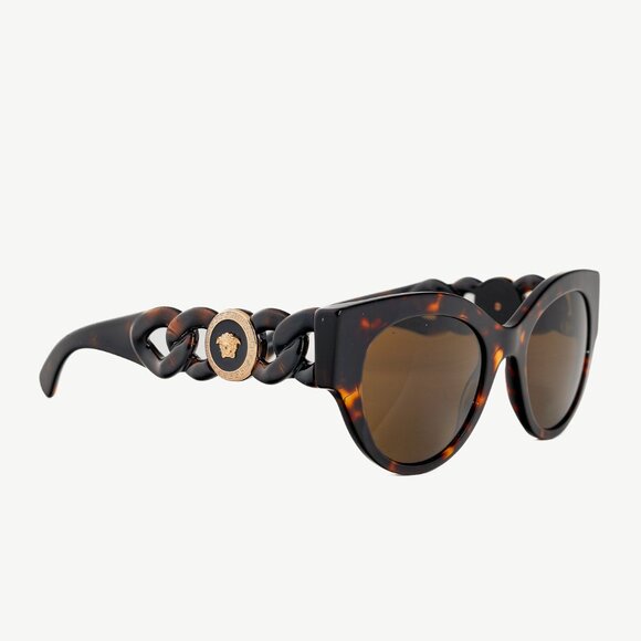 Versace VE4408 108/73 Havana Tortoiseshell Medusa Sunglasses - Picture 1 of 8
